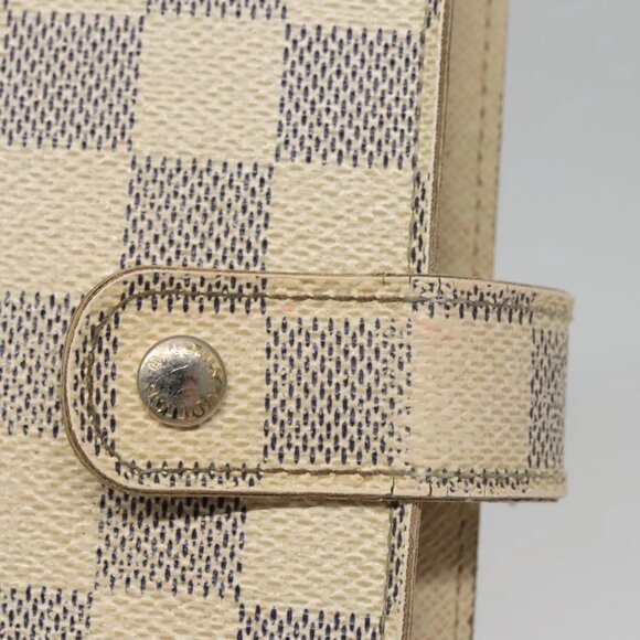 LOUIS VUITTON Damier Azur Agenda MM Day Planner Cover R20707 LV Auth BD009 - Picture 9 of 16